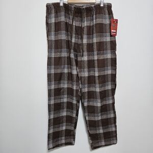 Bobcat NWT Mens Flannel Sleep Pajama Pants Cotton Cozy Brown Plaid L
